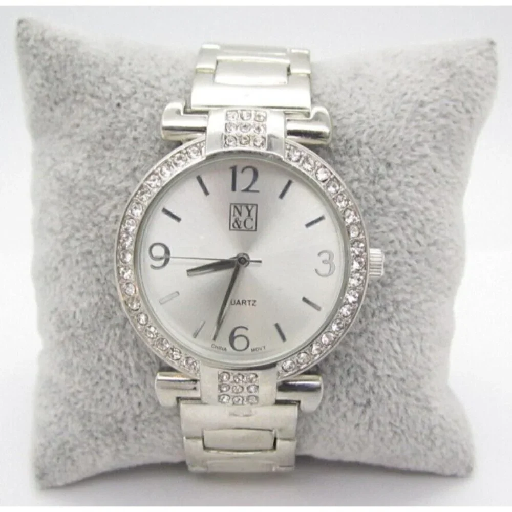 New Women's NY&C Quartz WR Analog 38mm Dial Causal Round Watch (E959)